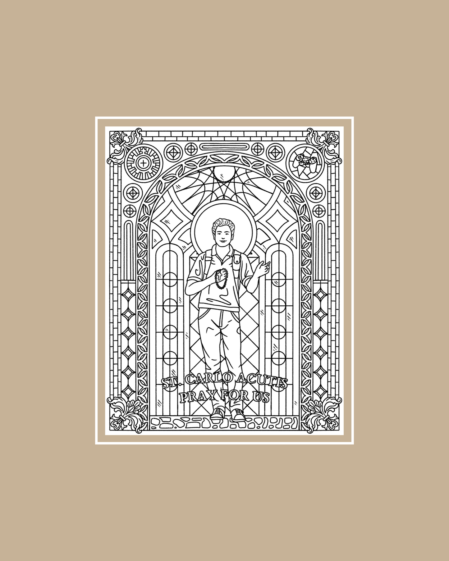 Bl. (St.) Carlo Acutis Coloring Page - Digital Download