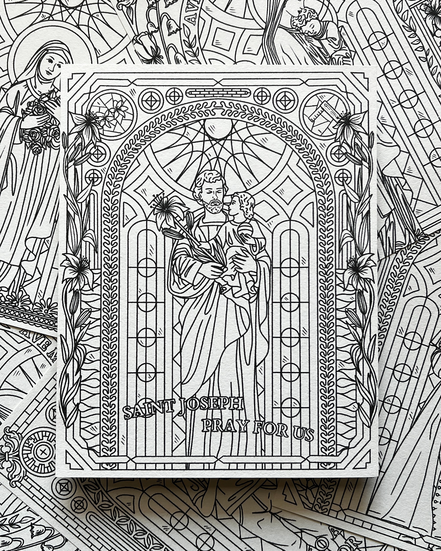 St. Joseph Coloring Page - Digital Download