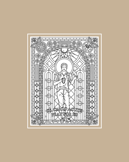 Bl. (St.) Carlo Acutis Coloring Page - Digital Download