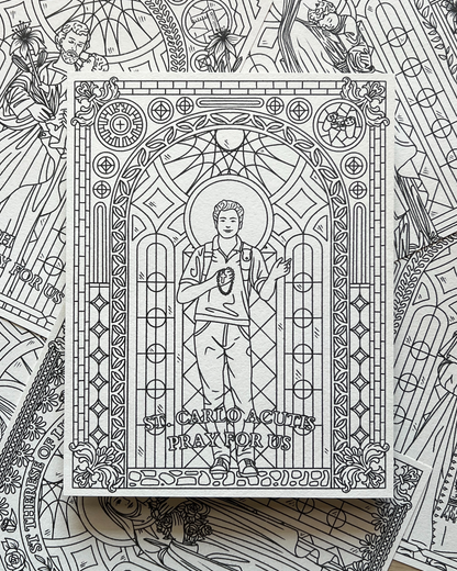Bl. (St.) Carlo Acutis Coloring Page - Digital Download