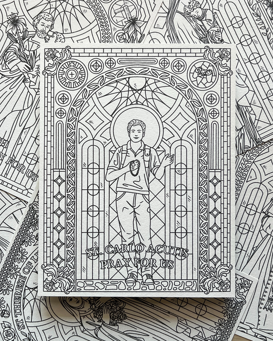 Bl. (St.) Carlo Acutis Coloring Page - Digital Download