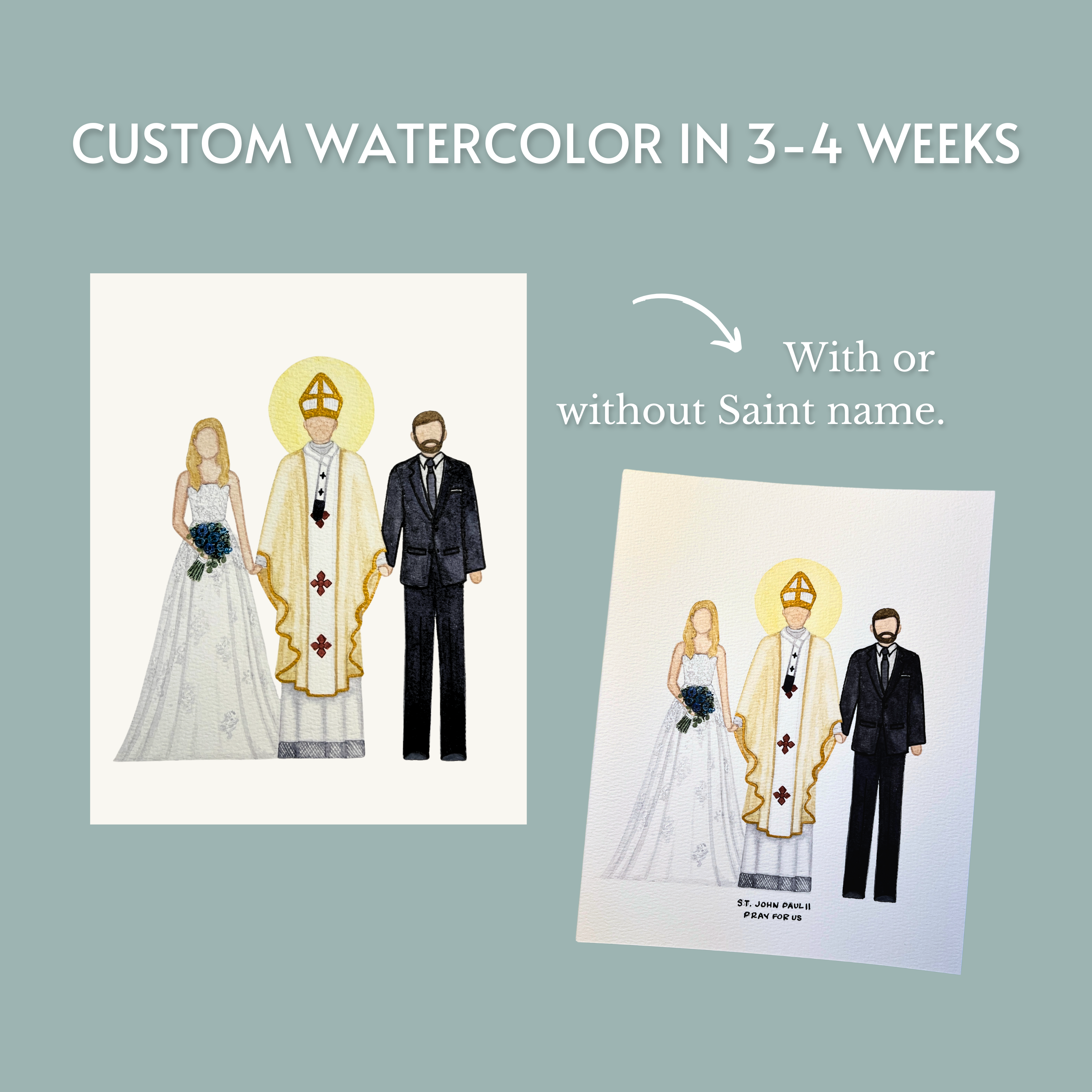 Custom Marriage Saint Painting
