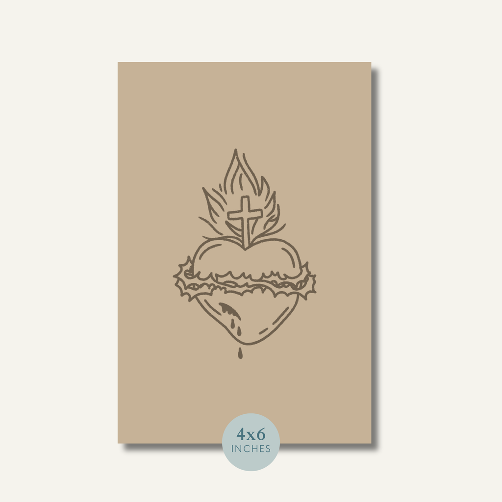 Simple Sacred Heart of Jesus Print