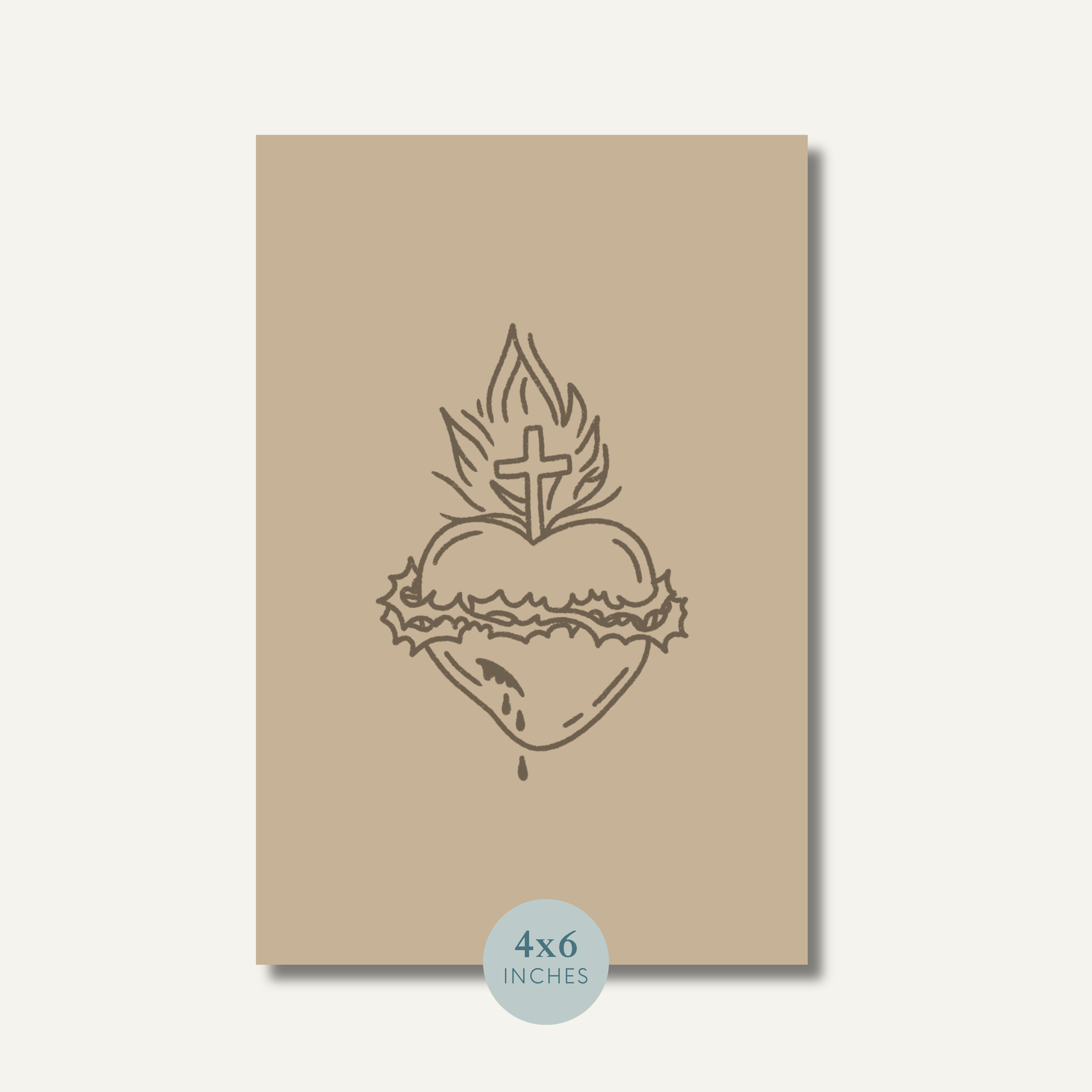 Simple Sacred Heart of Jesus Print