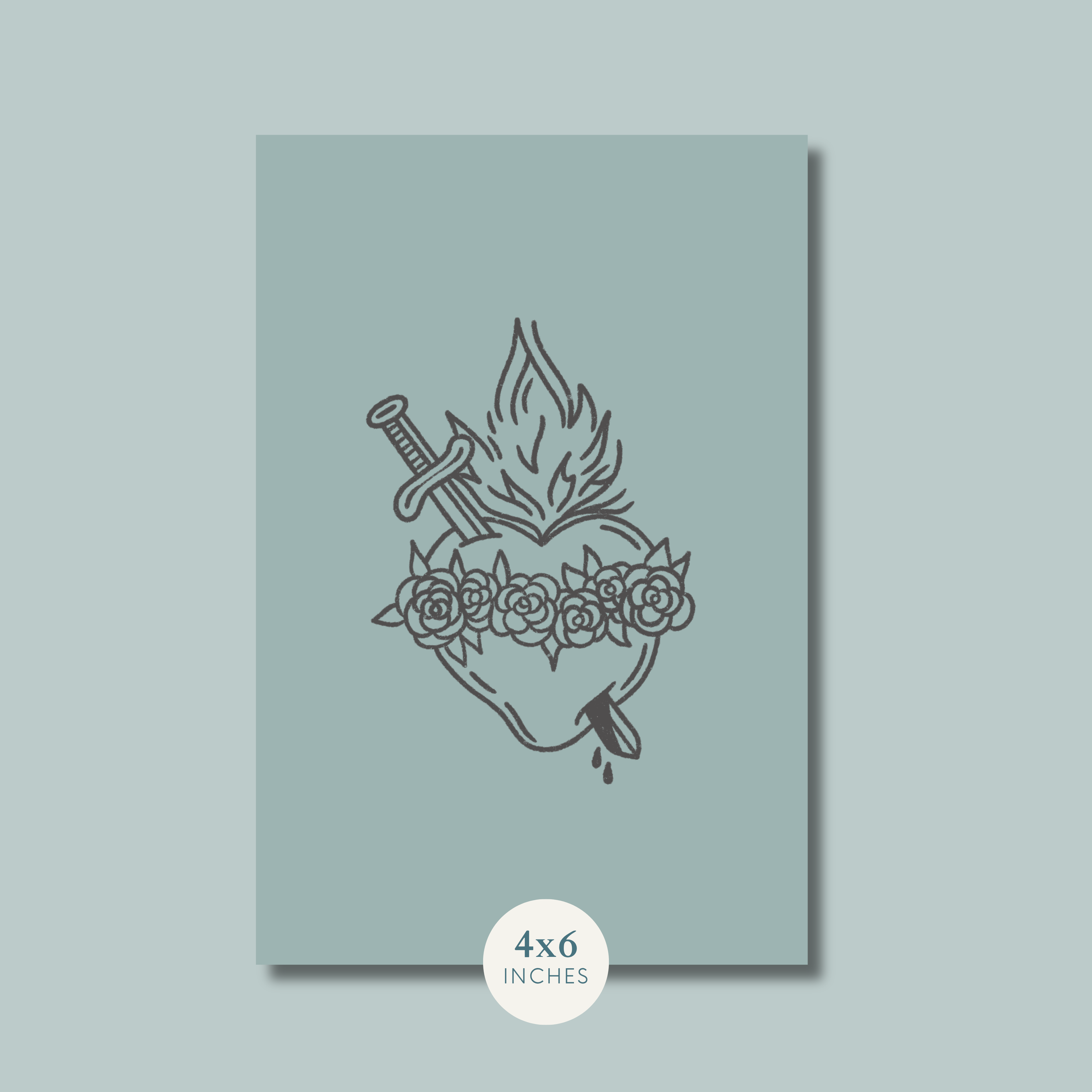 Simple Immaculate Heart of Mary Print