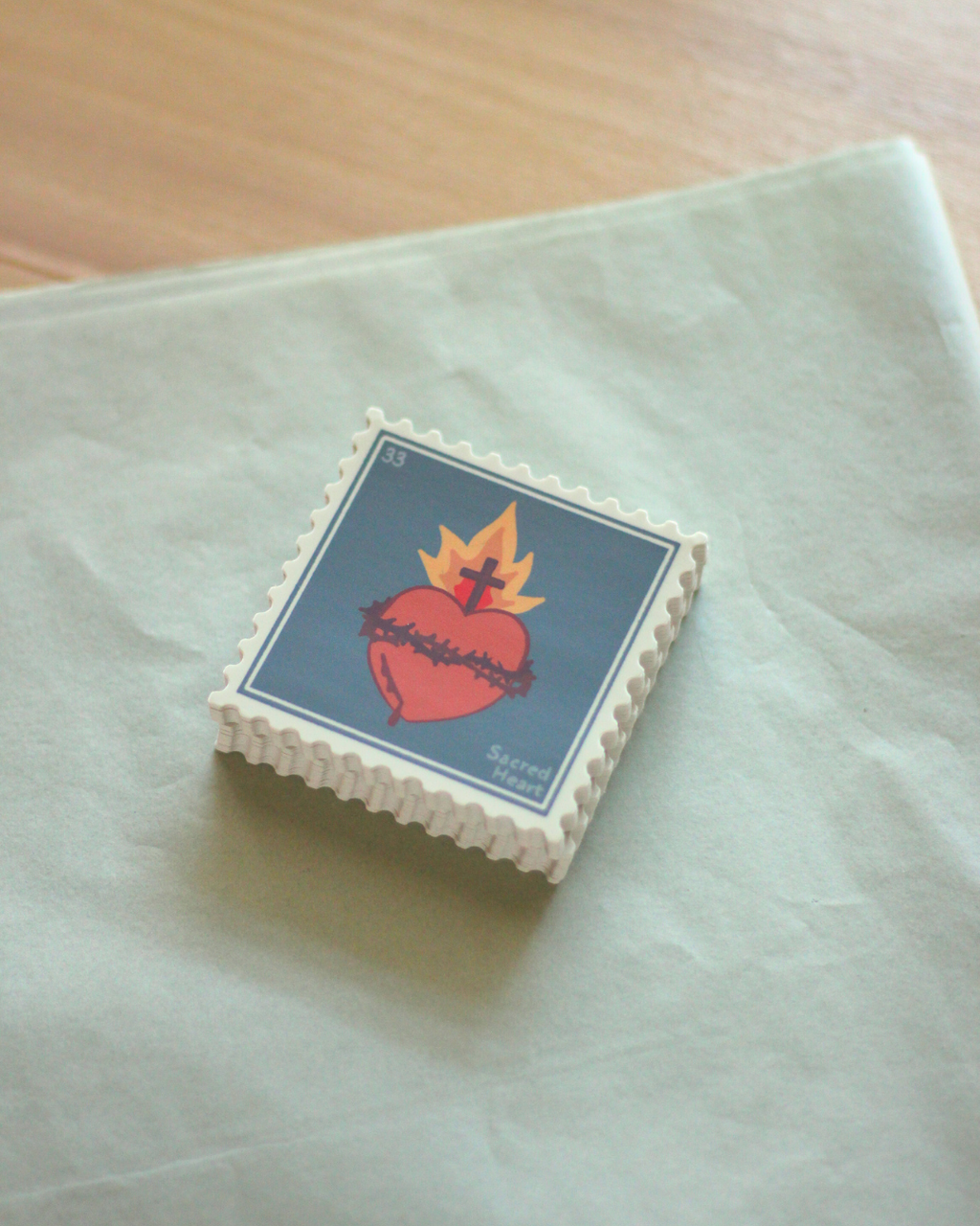 Sacred Heart Stamp Sticker