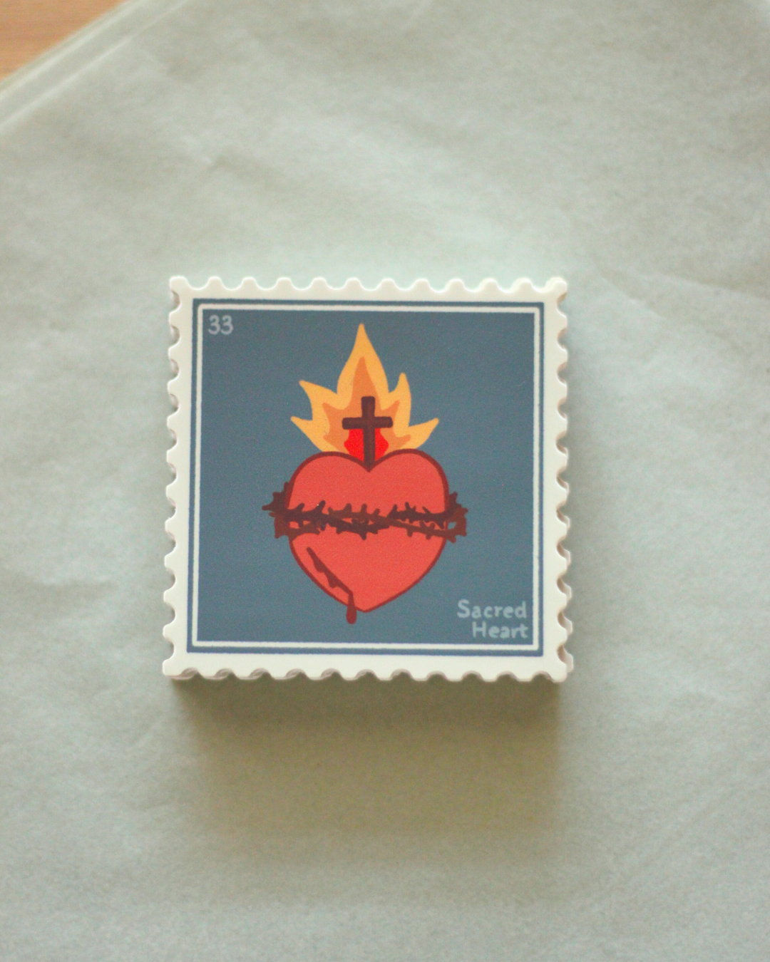 Sacred Heart Stamp Sticker