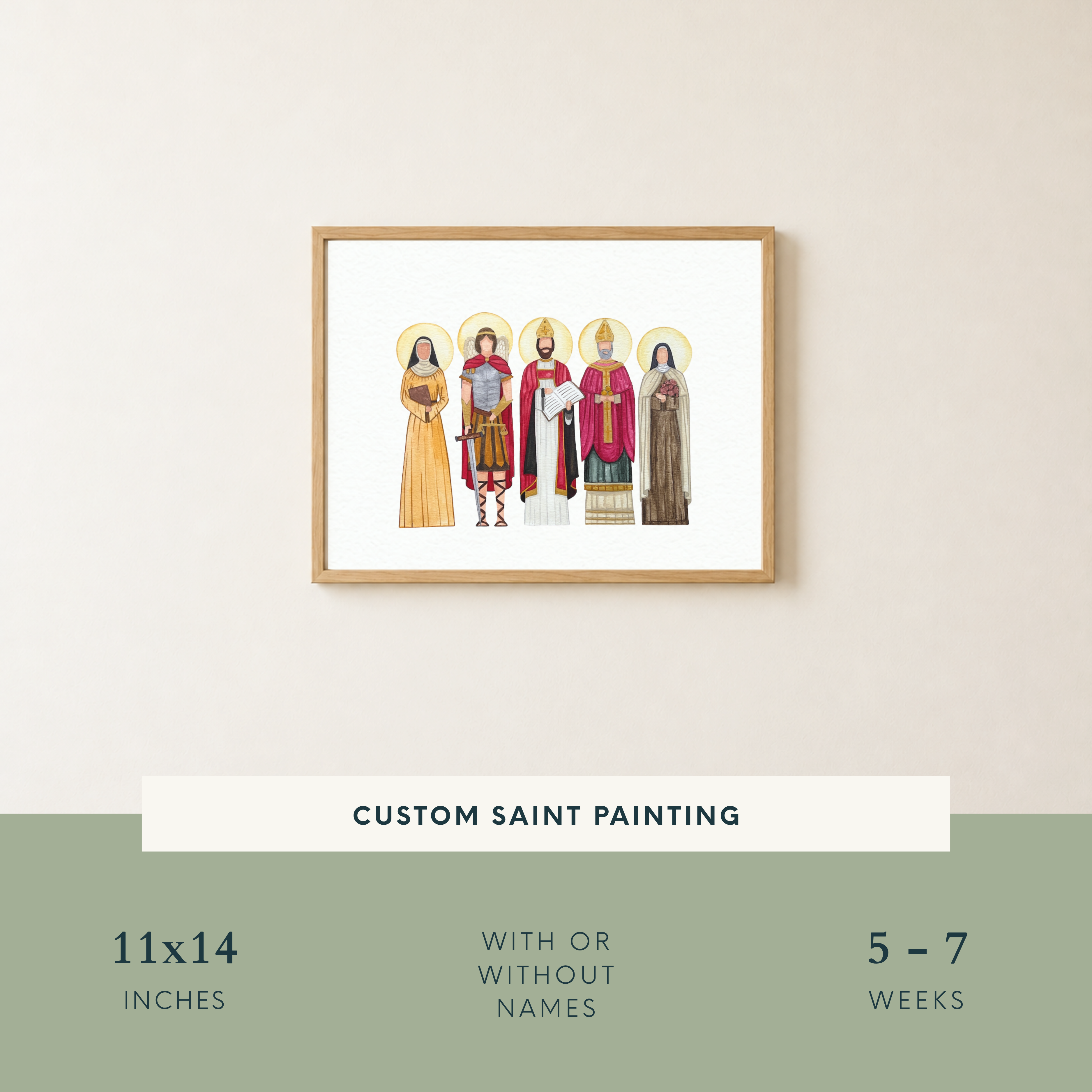 Custom Saint Painting | 5-12 Saints