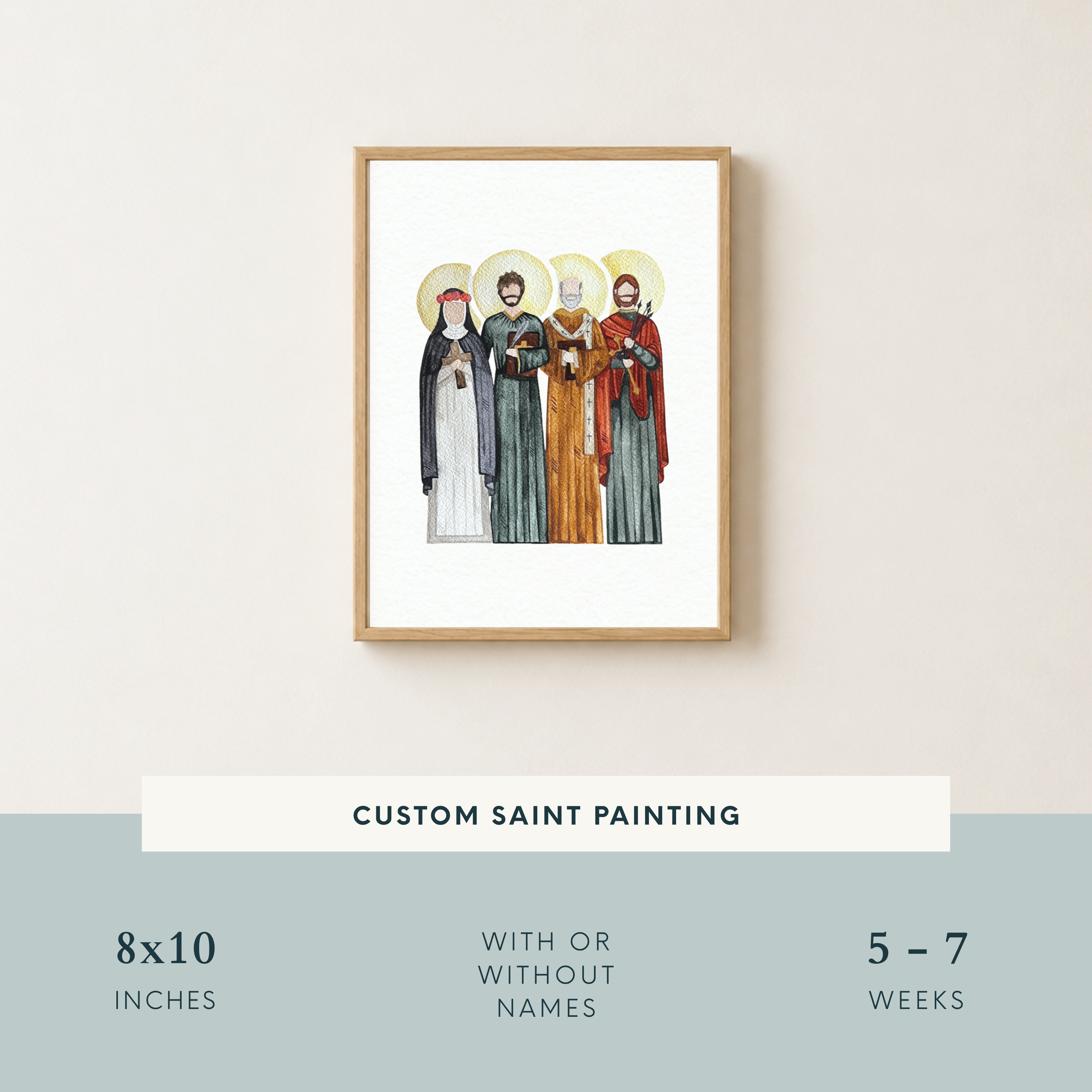 Custom Saint Painting | 1-4 Saints