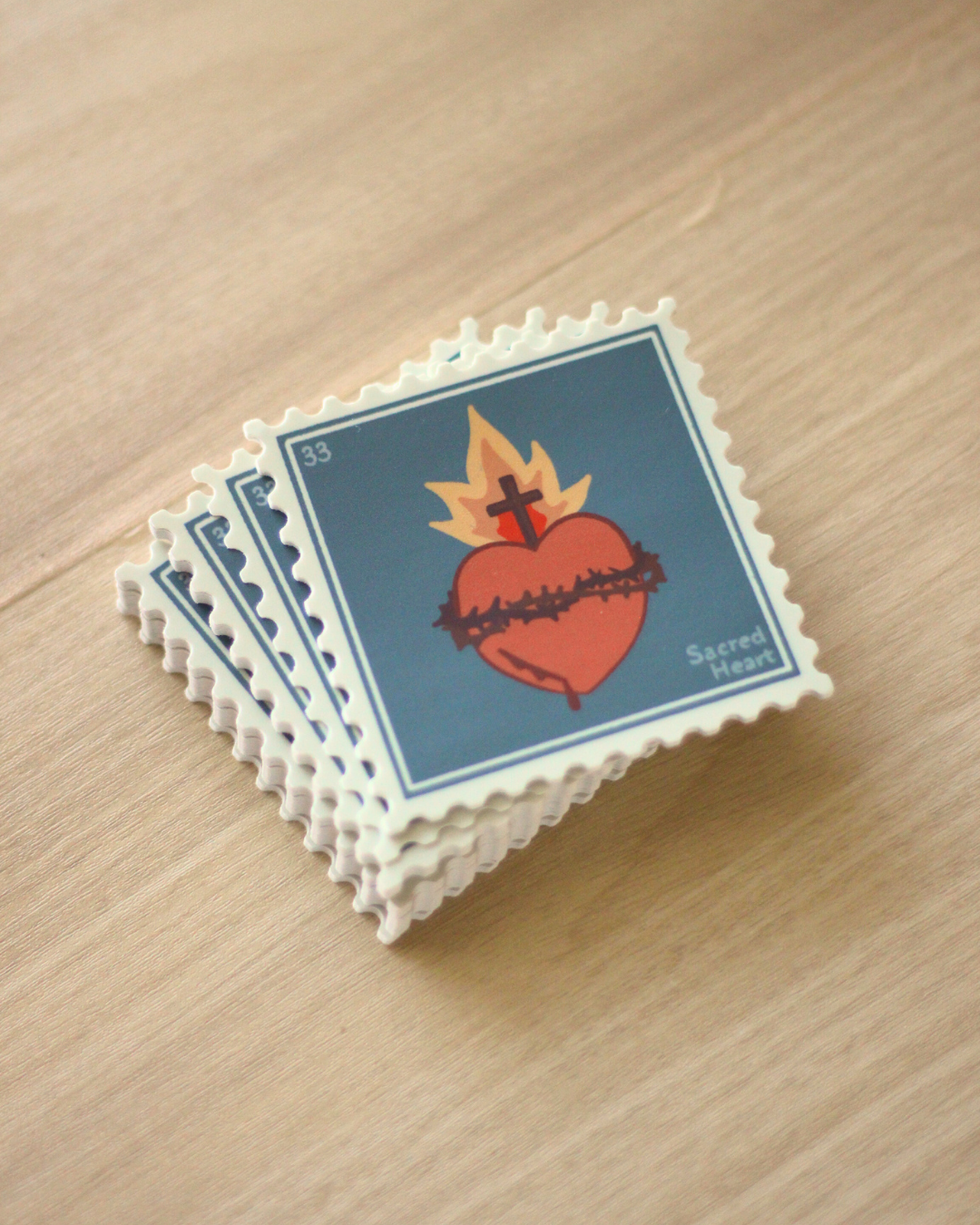 Sacred Heart Stamp Sticker