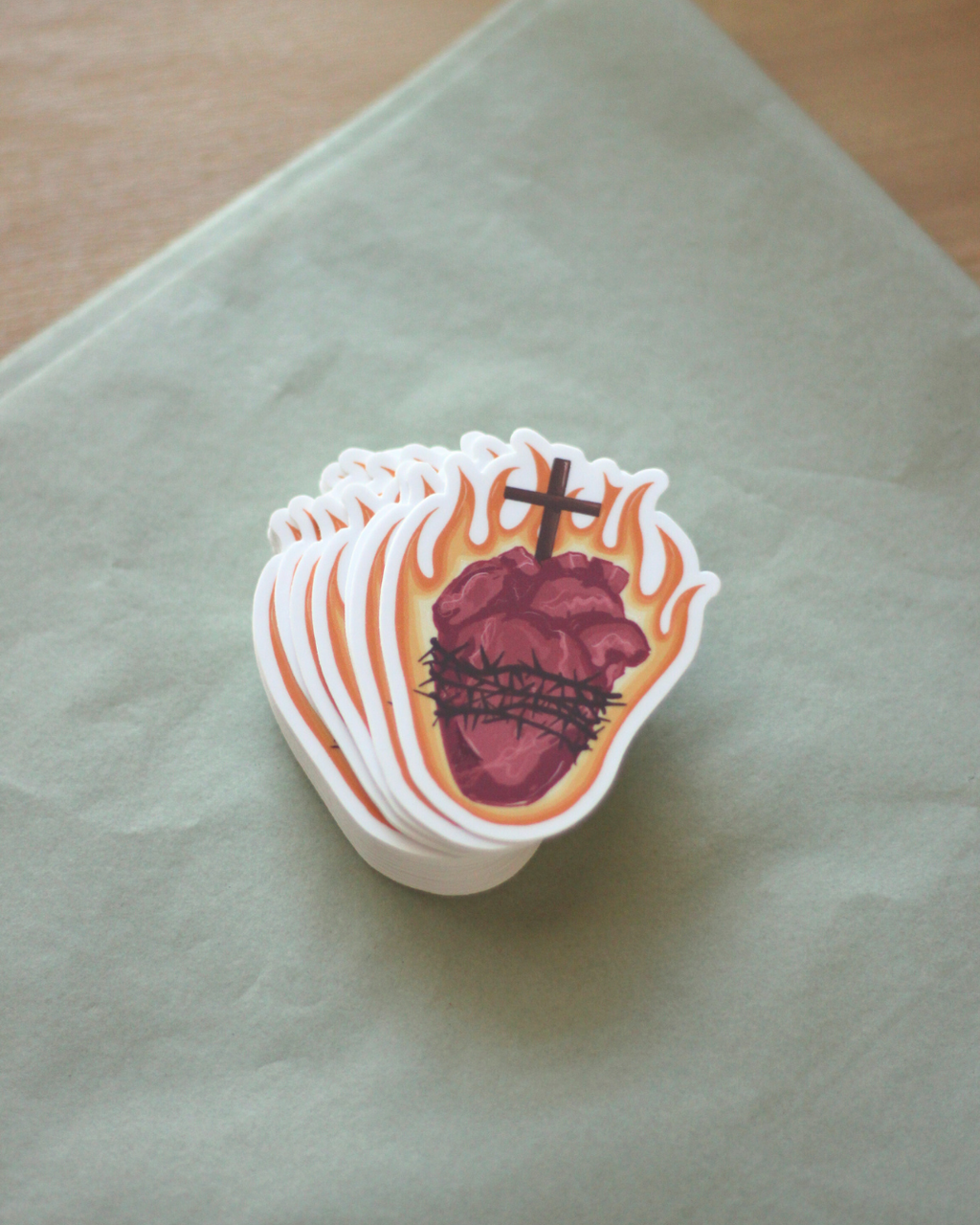 Anatomical Sacred Heart Sticker