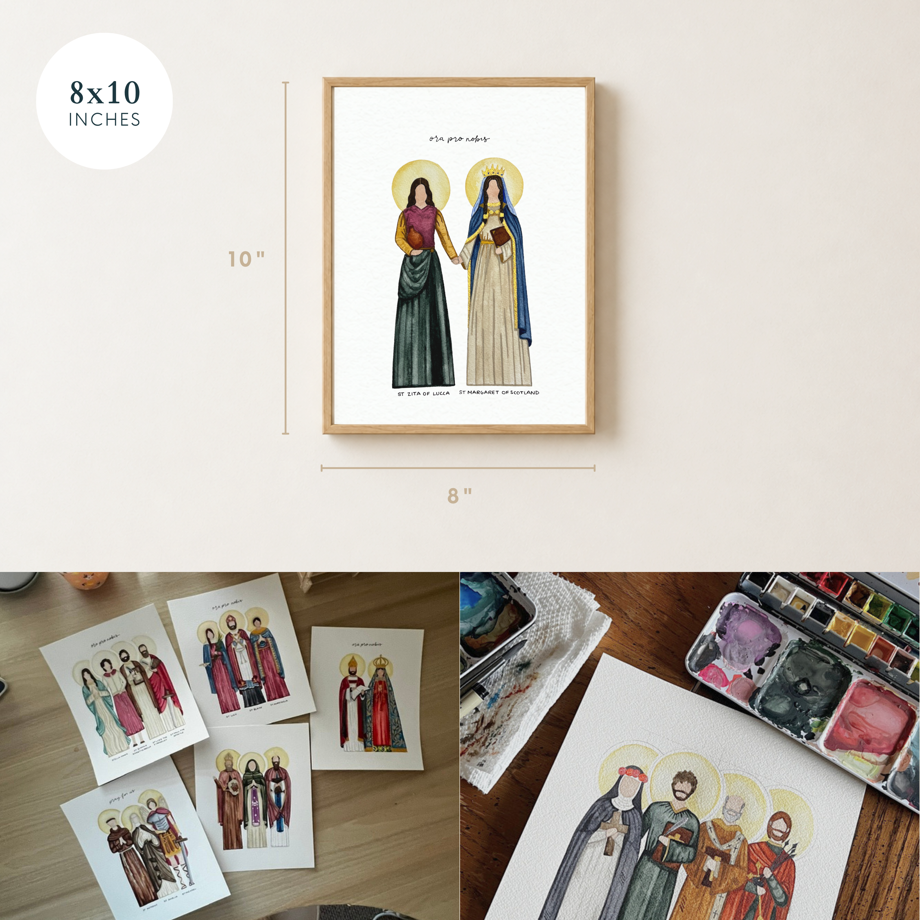 Custom Saint Painting | 1-4 Saints