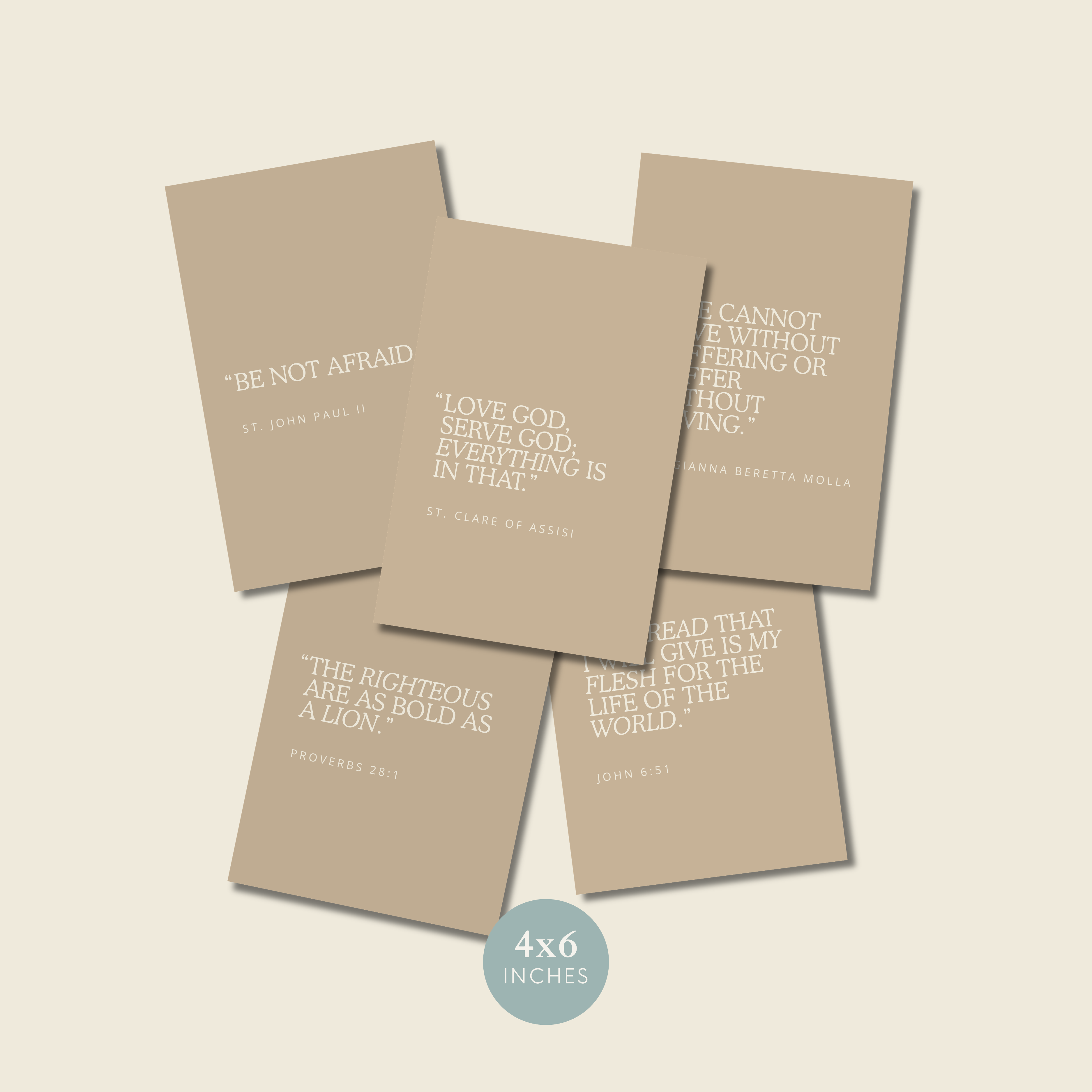 Beige Quote Prints