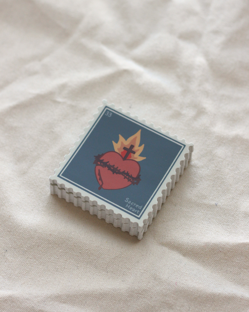 Sacred Heart Stamp Sticker