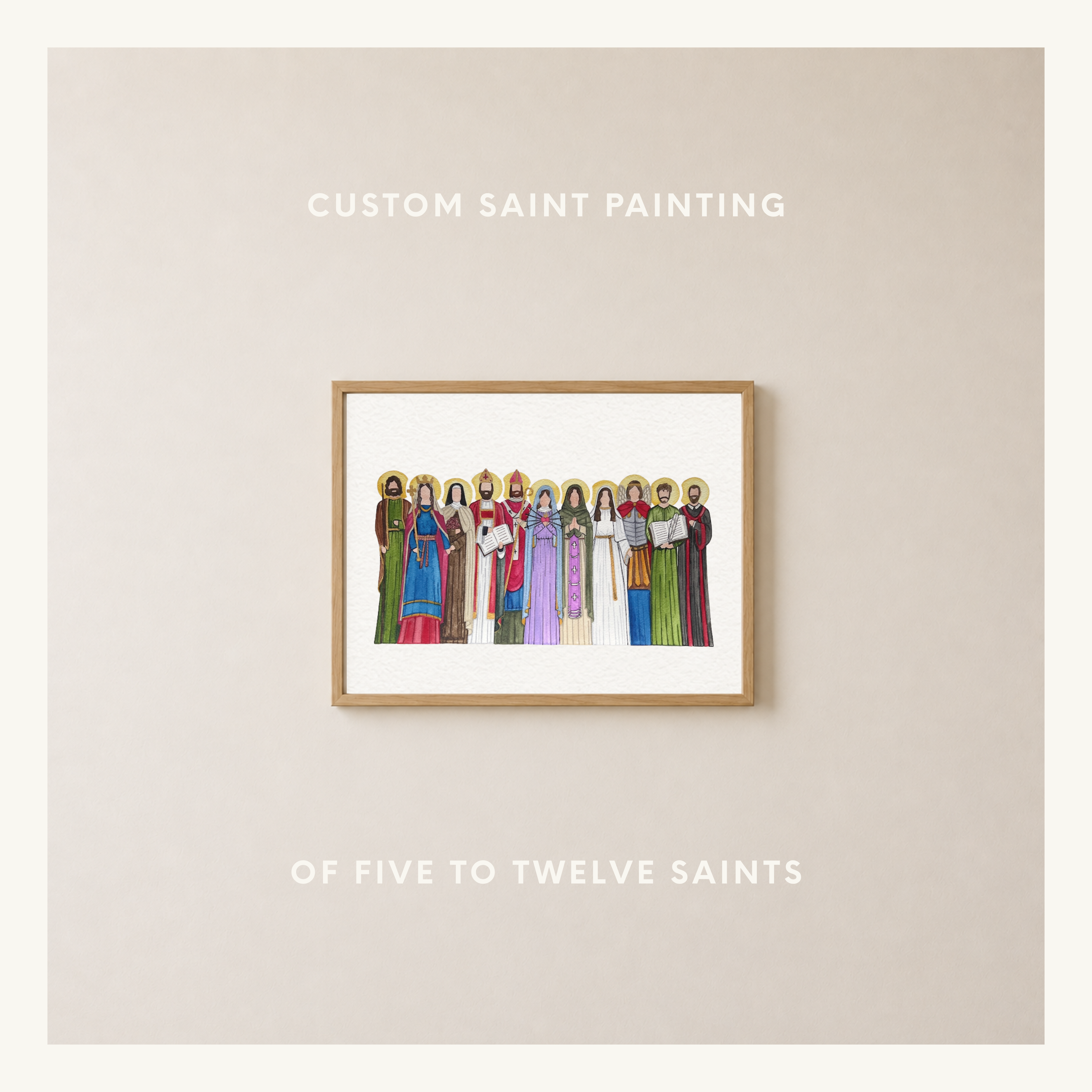 Custom Saint Painting | 5-12 Saints