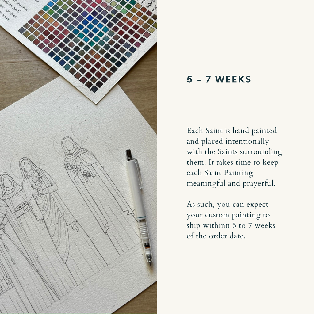 Custom Saint Painting | 5-12 Saints