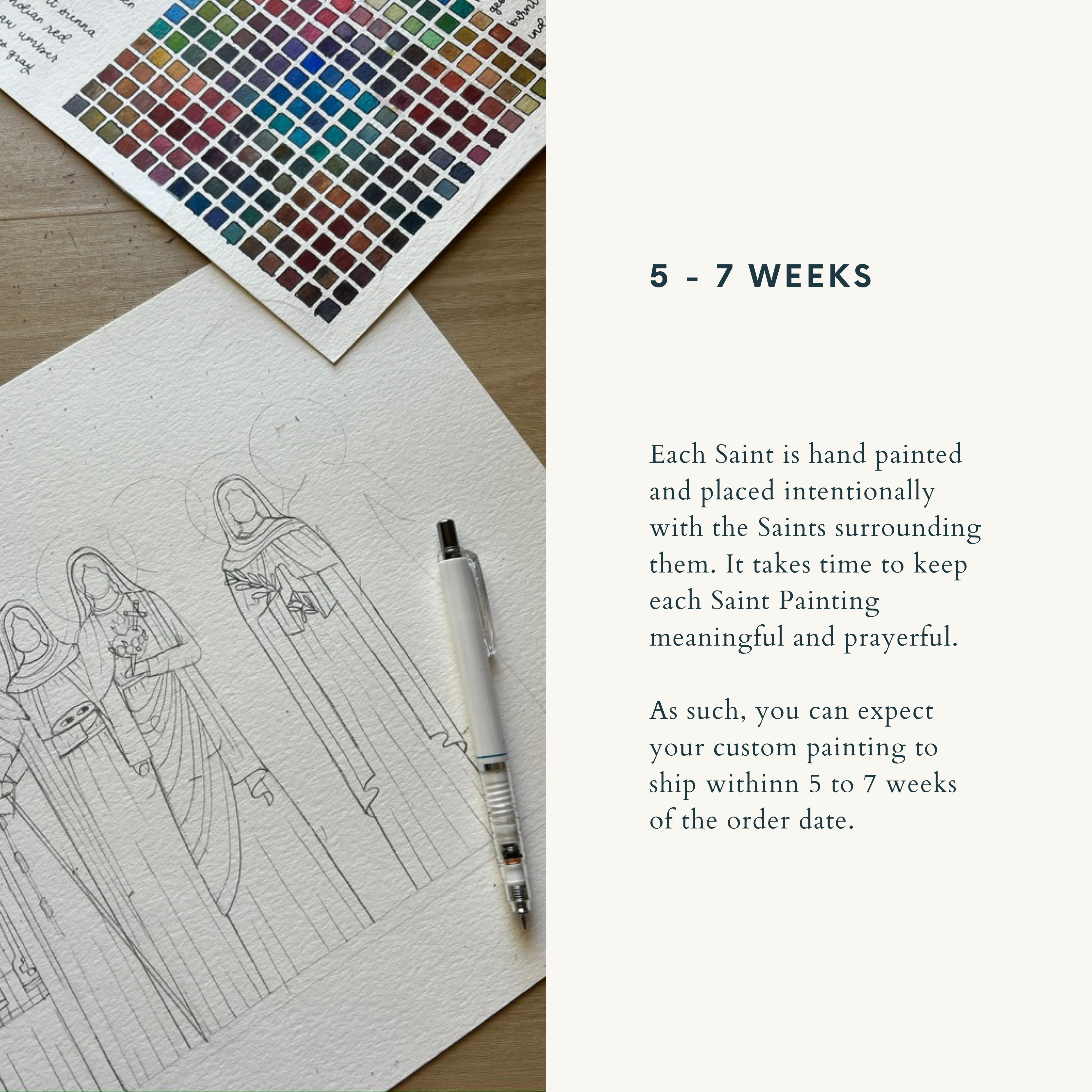 Custom Saint Painting | 5-12 Saints