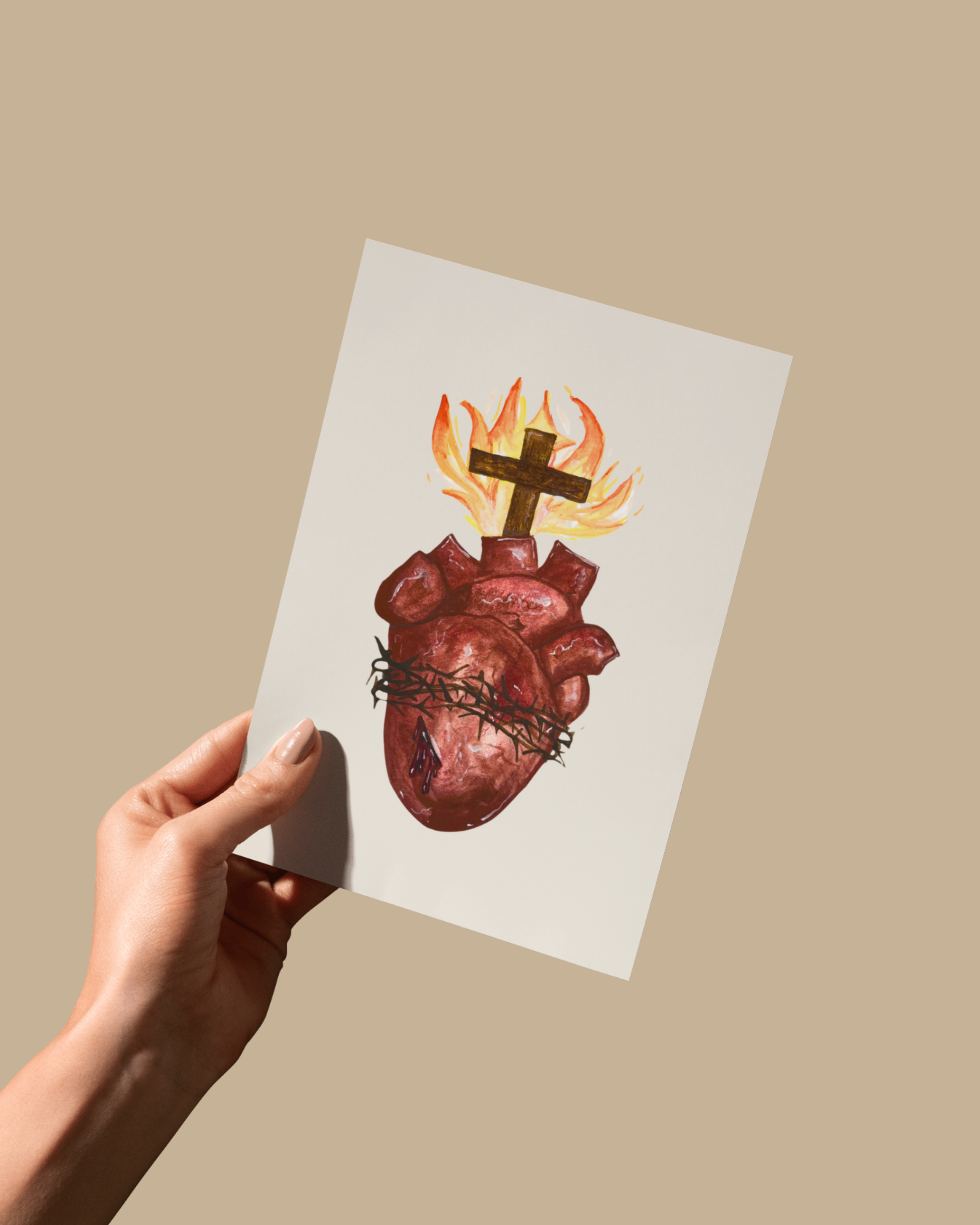 Anatomical Sacred Heart of Jesus Print