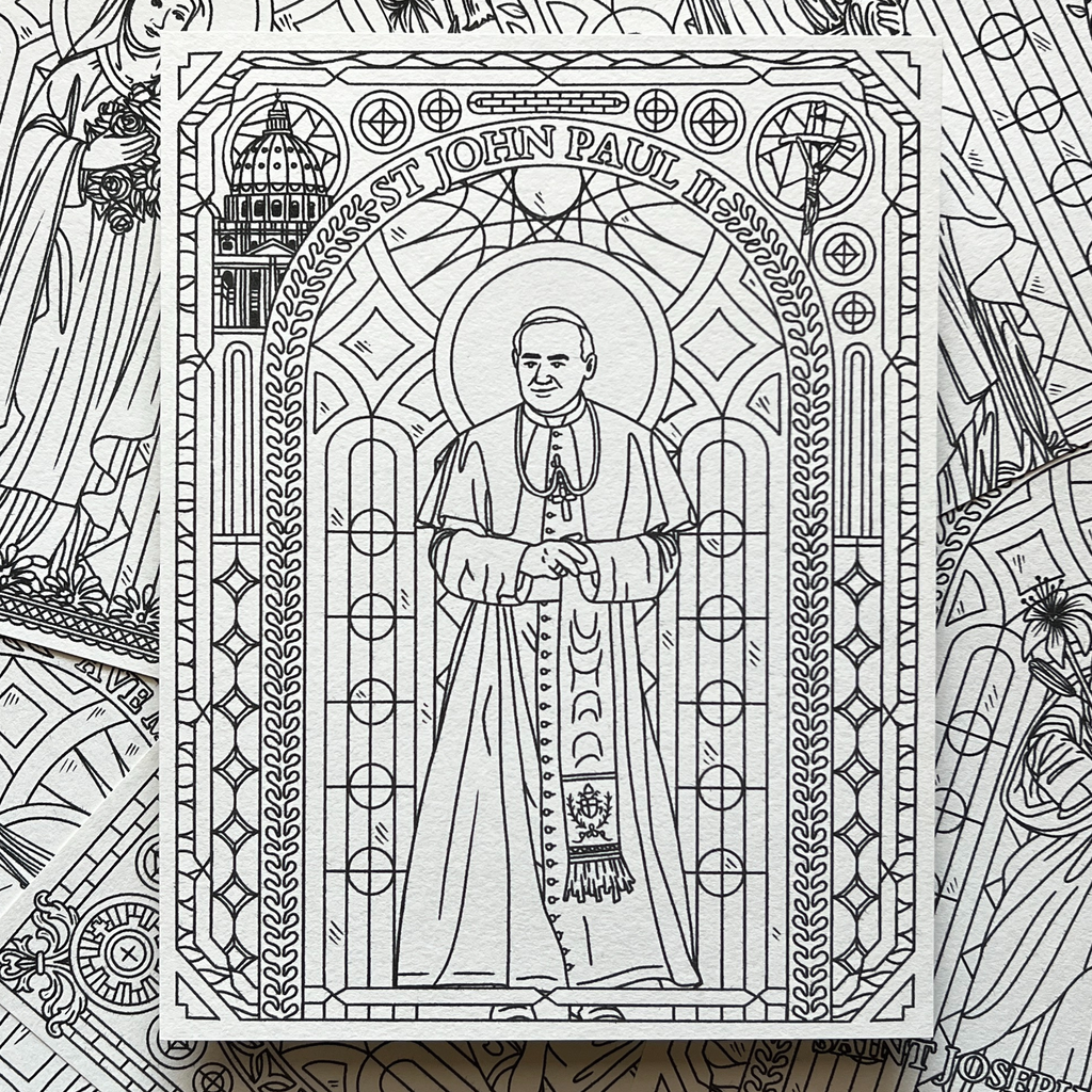 Communion Of Saints | 10 Catholic Coloring Pages DIGITAL DOWNLOAD