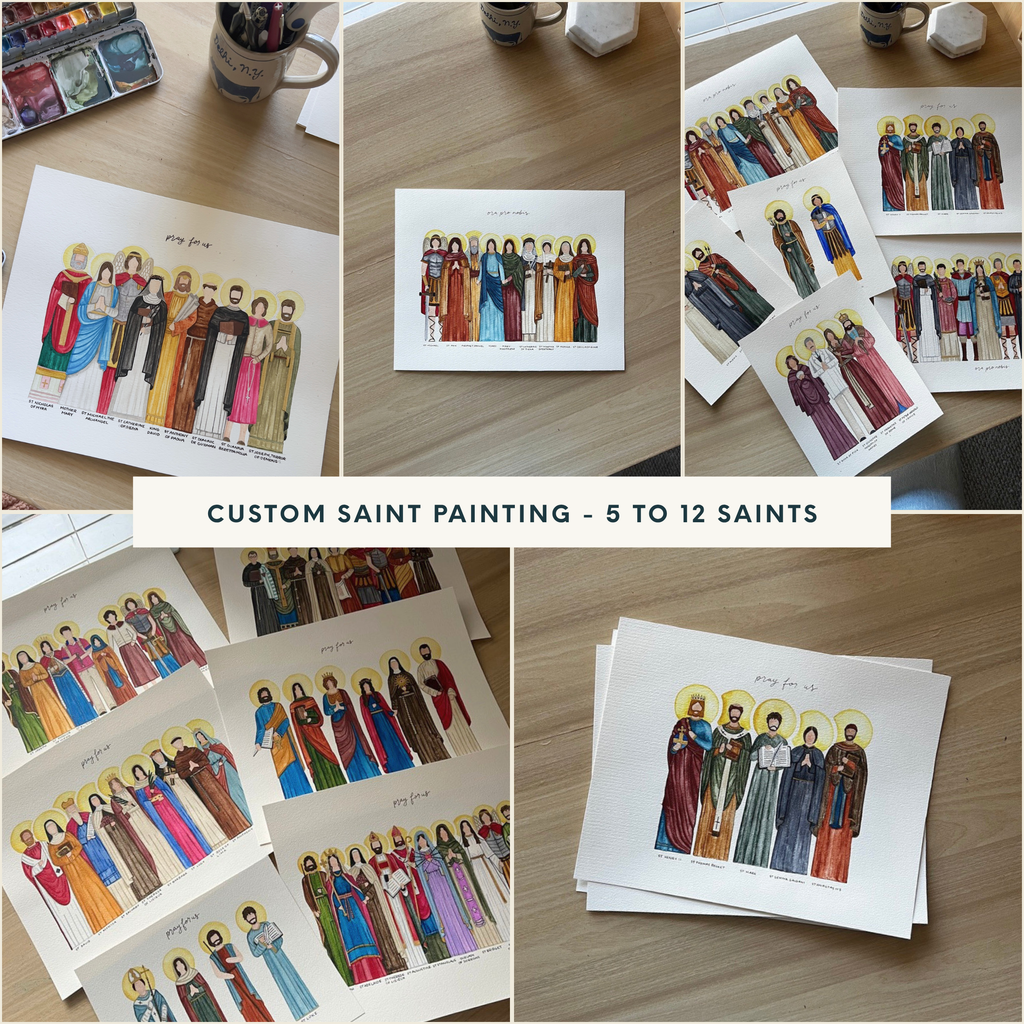 Custom Saint Painting | 5-12 Saints