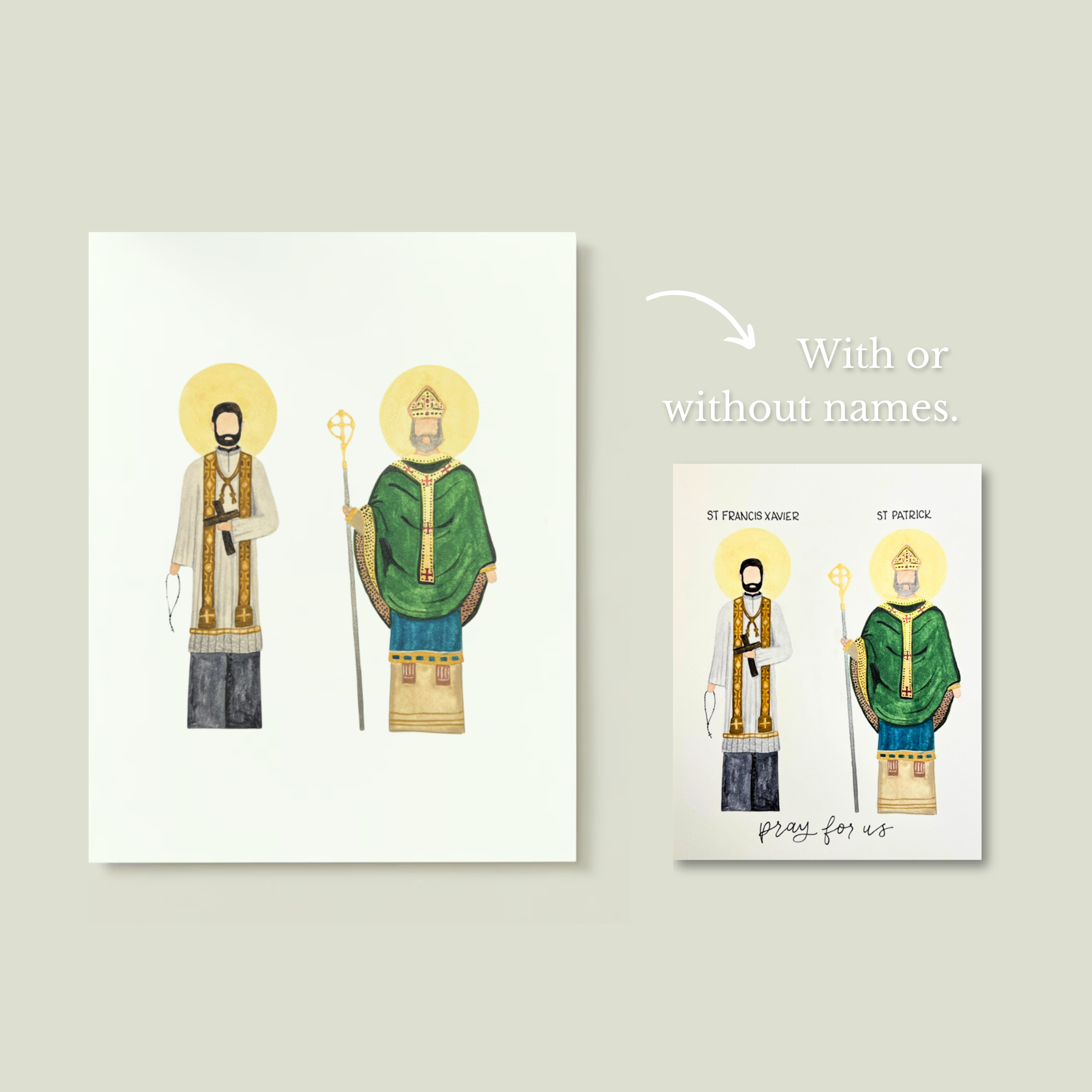 Custom Saint Painting | 1-4 Saints