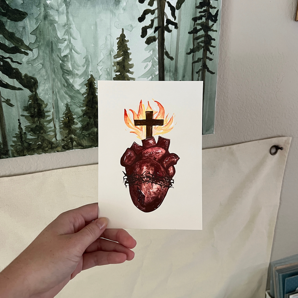 Anatomical Sacred Heart of Jesus Print