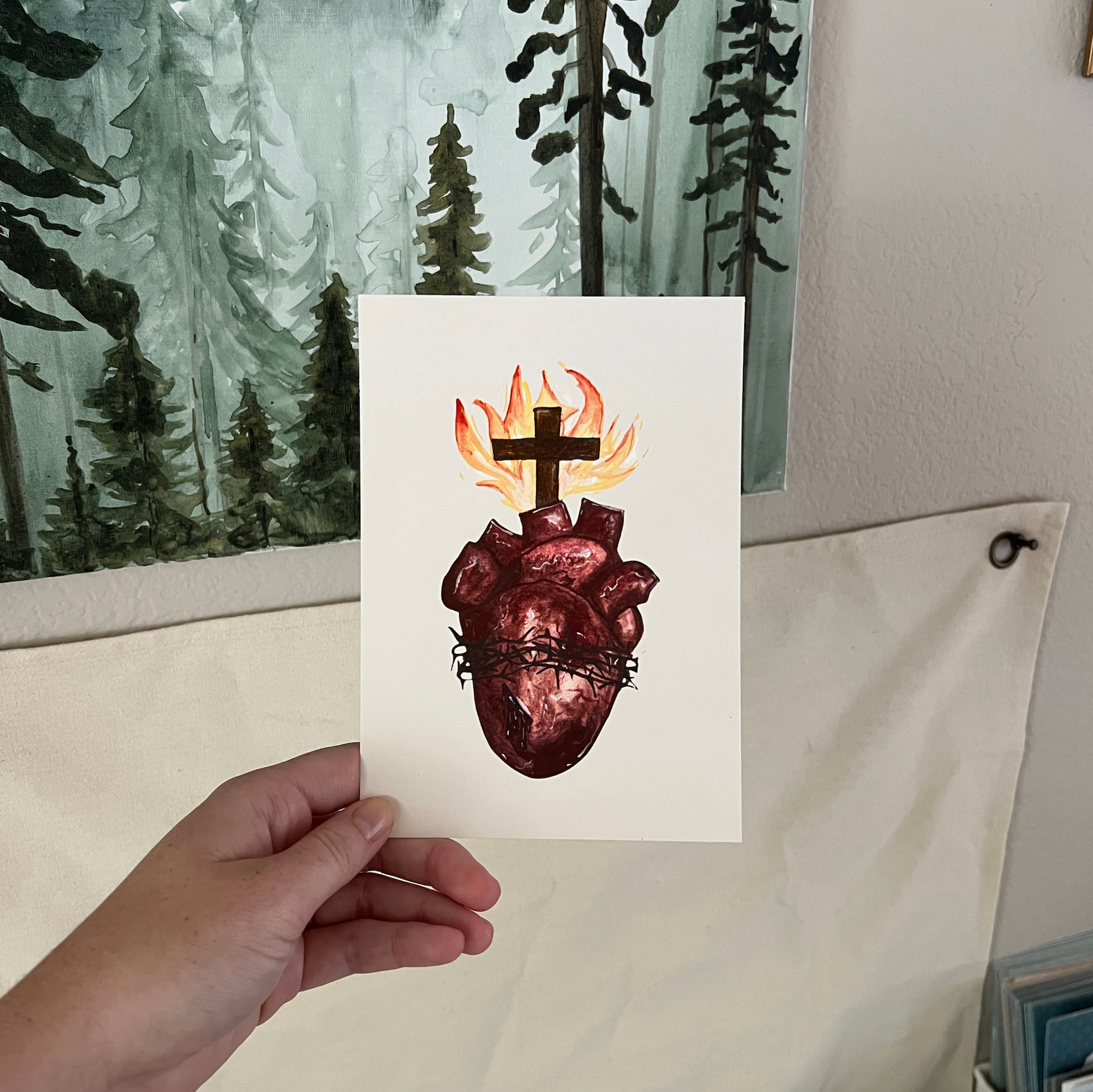 Anatomical Sacred Heart of Jesus Print
